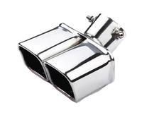 DIQXLGS Per Great Wall Per Haval Per DARGO Tubo Di Scarico Di Grande Diametro Silenziatore Coda Decorazione Tubo Di Scarico Tubi Di Scarico(Argento,Bocca quadrata)