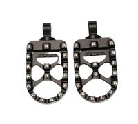 DIQXLGS Per Harley Per Sportster XL 883 1200 Per Dyna Per Street Bob Per Bobber Ampio Poggiapiedi Moto Pedane Girevoli 360°(NERO)