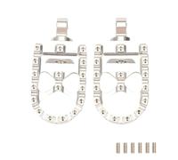 DIQXLGS Per Harley Per Sportster XL 883 1200 Per Dyna Per Street Bob Per Bobber Poggiapiedi Per Moto Ampi Larghi Pedalini Con Leva(Argento)