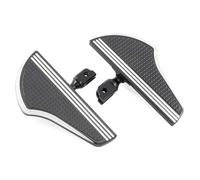 DIQXLGS Per Harley Per Sportster XL 883 XL1200 Per V-Rod Low Per Hugger Motorcycle 45 Degree Footpegs Black CNC Footrests(Nero Bianco,Davanti)
