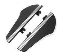 DIQXLGS Per Harley Per Touring Per Softail Per Electra Per Street Per Road Per Glide Pedane anteriori pilota Poggiapiedi motocicletta(Nero Argento)