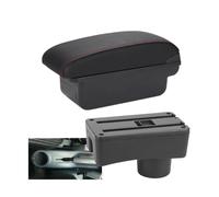 DIQXLGS Per Hyundai Per Accent Per Tagaz Bracciolo Portaoggetti Auto Bracciolo Dettagli Parti Interne Scatola Di Immagazzinamento Centrale(C1 Nero rosso NO USB)
