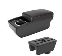 DIQXLGS Per Ibiza 6j Per Ibiza 6L Bracciolo Per Seat Per Ibiza Bracciolo Auto Scatola Di Archiviazione Centrale Kit Retrofit Con Interfaccia USB(B1 Nero rosso 3USB)