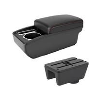 DIQXLGS Per Ibiza 6j Per Ibiza 6L Bracciolo Per Seat Per Ibiza Bracciolo Auto Scatola Di Archiviazione Centrale Kit Retrofit Con Interfaccia USB(A1 Nero rosso SENZA USB)