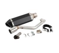 DIQXLGS Per Keeway TX125 TX125 SM/Enduro TX 125 2012 2013 2014 2015-2021 Escape Marmitta Per Moto Con Tubo Di Collegamento Centrale Slip-on(Style C)