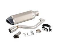DIQXLGS Per Keeway TX125 TX125 SM/Enduro TX 125 2012 2013 2014 2015-2021 Escape Marmitta Per Moto Con Tubo Di Collegamento Centrale Slip-on(Style F)