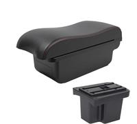 DIQXLGS Per KIA Per Cerato Per Forte K3 2011 Bracciolo Auto Pelle Parti Interni Scatola Di Immagazzinaggio Accessori(A1 Nero rosso SENZA USB)