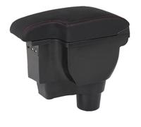DIQXLGS Per Kia Per Rio 4 Bracciolo Per Kia Per Rio X Per X-Line 2017-2023 Scatola Di Archiviazione Centrale Kit Retrofit Interni Con USB(A 1 style leather 3USB)