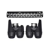 DIQXLGS Per Land Rover Per Defender 90 110 130 2020-2025 Terminale Di Scarico In Lega Di Alluminio Con Ugello Tondo Nero E Punta Quadrata(Round hole+mesh 3.0B)