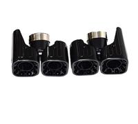 DIQXLGS Per Land Rover Per Defender 90 110 2020-2024 Terminale Di Scarico Modificato Ugello Marmitta Quadrato Nero In Materiale Cellulare(Nero A,2.0)
