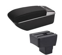 DIQXLGS Per Mazda CX-3 Bracciolo Retrofit Per Mazda 2 Skyactiv Version Per CX-3 Bracciolo Auto Scatola Di Archiviazione Accessori Auto Ricarica Con USB(D2 Linea nera Nessuna USB)