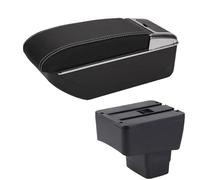 DIQXLGS Per Mazda CX-3 Bracciolo Retrofit Per Mazda 2 Skyactiv Version Per CX-3 Bracciolo Auto Scatola Di Archiviazione Accessori Auto Ricarica Con USB(D3 Nero bianco No USB)
