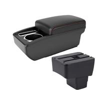 DIQXLGS Per Mazda CX-3 Scatola Bracciolo Per Mazda 2 Skyactiv Version Per Cx3 CX-3 Scatola Di Archiviazione Bracciolo Auto(A1 Nero rosso SENZA USB)