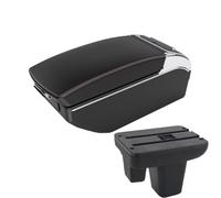 DIQXLGS Per Morris Per Garages MG3 Scatola Bracciolo Scatola Bracciolo Per MG MG3 Bracciolo Auto Scatola Di Stoccaggio Centrale Guida A Destra(Nero rosso Nessuna USB)