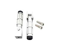DIQXLGS Per Moto Biciclette Veicoli Elettrici Ciclomotori Kart Scooter Pedali Universali 8mm Poggiapiedi Pieghevoli Compatibili(Argento)