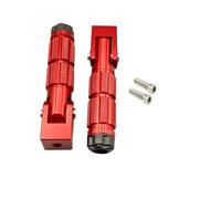 DIQXLGS Per Moto Biciclette Veicoli Elettrici Ciclomotori Kart Scooter Pedali Universali 8mm Poggiapiedi Pieghevoli Compatibili(ROSSO)