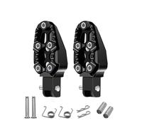 DIQXLGS Per Moto Scooter ATV E-Bike Poggiapiedi Pedali 1 Paio Universali Pedali In Lega Di Alluminio Angolo Regolabile(NERO)