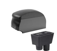 DIQXLGS Per N&issan Per Almera Scatola Bracciolo Auto Scatola Di Stoccaggio Accessori Refitting Scatola Bracciolo Centrale(B2 Black double)