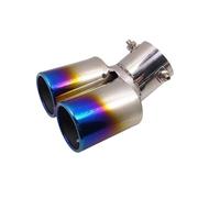 DIQXLGS Per N&issan Per Bluebird 63mm Terminale Di Scarico In Acciaio Inox Per Modifiche Auto Adatto(Blu)