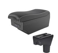 DIQXLGS Per N&issan Per March Per Micra K13 MK4 IV Per Sunny 2010-2023 Scatola Bracciolo Auto Scatola Di Immagazzinamento(A3 Nero bianco 7USB)
