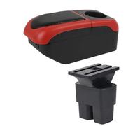 DIQXLGS Per N&issan Per NV200 Box Bracciolo Per NV200 Evalia Bracciolo Auto Scatola Di Archiviazione Interno Parti Retrofit Accessori Auto(Black-red 6USB)