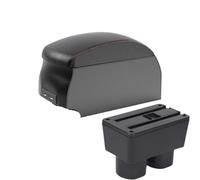 DIQXLGS Per N&issan Per Tiida C11 Per Latio Scatola Bracciolo Auto Interno Scatola Di Archiviazione Centrale Accessori Auto(B1 Black Red double)