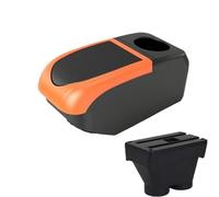 DIQXLGS Per Peugeot 208 2012-2018 Portabraccioli Centrale Scatola Di Archiviazione Accessori Auto Pezzi Di Retrofit Supporto Auto Portacenere(B2 Orange frame 6USB)