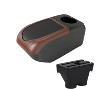 DIQXLGS Per Peugeot 208 2012-2018 Portabraccioli Centrale Scatola Di Archiviazione Accessori Auto Pezzi Di Retrofit Supporto Auto Portacenere(B3 Brown frame 6USB)