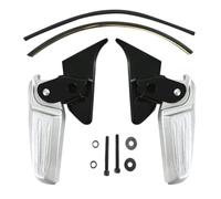 DIQXLGS Per Piaggio Per Vespa Per Spring Per Primavera LX LXV 150 125 Pedalino Pieghevole Moto Pedali Modificati per Moto(Nero Argento)