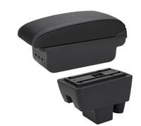 DIQXLGS Per S&koda Per RAPID Bracciolo Per VW Per Polo Box Bracciolo Retrofit Accessori Auto Dettagli Interni Scatola Di Archiviazione(B3 Nero bianco 3USB)