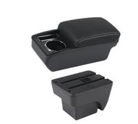 DIQXLGS Per SEAT Per ARONA Bracciolo Doppio Strato Vanetto Centrale Portabicchieri Retrofit Accessori Auto Interni(C3 Nero bianco SENZA USB)
