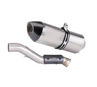 DIQXLGS Per Sistema Di Scarico Per Moto Per CF Moto 800MT 800MT Silenziatore Anteriore Con Raccordo Centrale E DB Killer Accessori Modificati(Argento)
