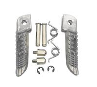 DIQXLGS Per Suzuki GSR400 GSR600 GSXR600 GSXR750 GSXR1000 GSX1300R GSXR1300 Per B-king SV1000 Poggiapiedi Anteriori Posteriori Moto Pedane(Argento,Front Foot)