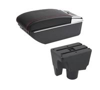 DIQXLGS Per Toyota Per Aqua Bracciolo Per Aqua Per Prius C Bracciolo Portaoggetti Auto Scatola Di Stoccaggio Centrale Aggiornamento Interni Con USB(D1 linea rossa 7USB)