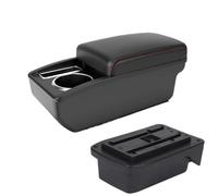 DIQXLGS Per TOYOTA Per Verso EZ Scatola Bracciolo Auto Console Centrale Scatola Di Archiviazione Con Portabicchieri(A1 Nero rosso SENZA USB)