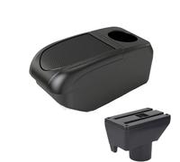 DIQXLGS Per Toyota Per Yaris Per Vitz Per Vios 2011 2012-2017 Scatola Bracciolo Auto Scatola Di Stivaggio Centrale Doppio Strato Grande Spazio(B1 Black Frame 6USB)