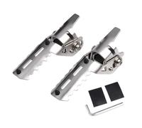 DIQXLGS Per Triumph Per Tiger 800 850 900 1050 1200 660 Per Trident 660 Autostrada Poggiapiedi Anteriori Pieghevoli Poggiapiedi Morsetti(Argento)