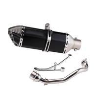DIQXLGS Per Tubo Di Scarico Completo Per Moto Per Y&amaha RS100 Tubo Di Collegamento Anteriore In Acciaio Inox, Accessori Di Modifica(Style D)