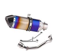 DIQXLGS Per Tubo Di Scarico Completo Per Moto Per Y&amaha RS100 Tubo Di Collegamento Anteriore In Acciaio Inox, Accessori Di Modifica(Style G)