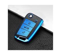 DIQXLGS Per VW Per Polo Golf7 MK7 Per Tiguan Per Skoda Per Octavia Per Kodiaq Per Karoq Custia Per Chiave Auto Borsa Portachiavi Protettore(Blu)
