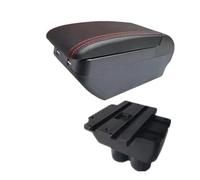 DIQXLGS Per VW Per T&ouran Bracciolo Scatola Vanetto Portabagagli Interni Personalizzazione Accessori Auto Dettagli Interni(H linea rossa 4USB)