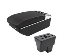 DIQXLGS Per WR-V Per Fit Per Jazz 3 Auto Bracciolo 2014 2015 2016-2020 Scatola Di Archiviazione Accessori Auto Pezzi Di Retrofit Interni(A1 Nero rosso 7USB)