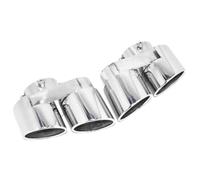 DIQXLGS Per X5 X6 X7 G05 G06 G07 2020-2024 Terminale Di Scarico Quadruplo In Fibra Di Carbonio Ugello Per Tubo Di Scarico Testa Di Scarico(Stainless Steel Silver)