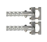 DIQXLGS Per Yamaha TDM 900 FZ07 MT07 FZ09 MT09 FZ1 FZ8 SR400 R6 Poggiapiedi Anteriore Girevole Poggiapiedi Autostradali Pedana Moto 22-28mm(Argento)