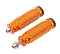 DIQXLGS Piedistalli posteriori moto Universale M8 8mm CNC Pedale posteriore Poggiapiedi(Arancia)