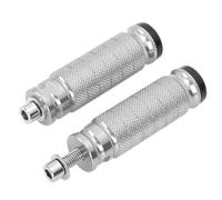 DIQXLGS Piedistalli posteriori moto Universale M8 8mm CNC Pedale posteriore Poggiapiedi(Argento)
