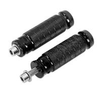 DIQXLGS Piedistalli posteriori moto Universale M8 8mm CNC Pedale posteriore Poggiapiedi(NERO)