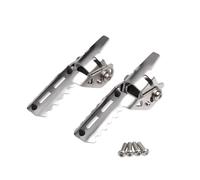 DIQXLGS Poggiapiedi Anteriori Autostrada Motocicletta Pieghevoli Morsetti Per R1250GS R 1250 GS LC 2013-2024 R1200GS R 1200 GS Adv(Argento)