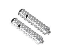 DIQXLGS Poggiapiedi Moto Anteriore Posteriore Pedana Cambio Efficiente Antiscivolo Filettatura Set Pedali Accessori M8 8mm (Argento)