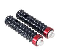 DIQXLGS Poggiapiedi Moto Anteriore Posteriore Pedana Cambio Efficiente Antiscivolo Filettatura Set Pedali Accessori M8 8mm (Black-Red)
